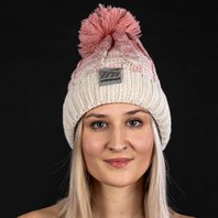C BEANIE PINK/WHITE